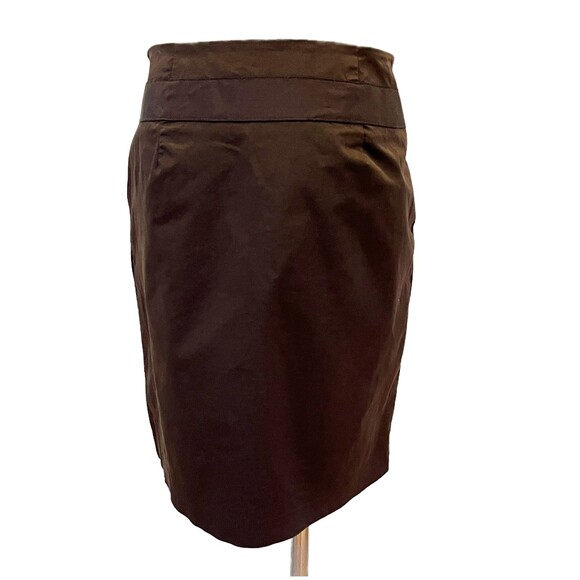 Banana Republic Brown Tulip Skirt Size 2 Stretch Pockets Work Office - Picture 3 of 9